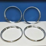 15" Stainless Steel Chrome Hot Rod Ribbed Trim Rings Beauty SET/5 TR2551. Fixed Price $153.00.