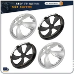 4X Inch Universal Silver Wheel Cover Hub Caps Kit Fits R15 Tire & Steel Rim. Fixed Price $33.01.