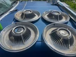 1967-68 Chrysler 300 Red White Blue Beautiful 14 Hubcaps Rare Oem Spinners. Fixed Price $275.00.