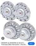 2017+ Ford F450 F550 19.5 10 Lug, 225MM Bc, Hub Cover Wheel Liner, Front & Rear. Fixed Price $195.00.