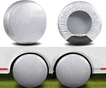 Amfor Tire Covers Set 4, Waterproof Fit 27-29 Inch Diameters, Silver. Fixed Price $45.49.