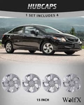 Set Of 4 15" Wheel Covers Full Rim Bolt Hubcaps For 2013-15 Honda Civic Sedan. Fixed Price $57.49.