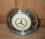 Rare Vintage 15" Mercedes-benz Chrome Hubcap Cream/ivory Center (single) Read. Fixed Price $50.00.
