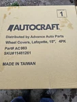 (qty 4) Auto Craft AC983 Lafayette Silver 10-SPOKE 15" Wheel Covers Abs Plastic. Fixed Price $30.00.
