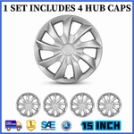 15" Set Of 4 Universal Wheel Rim Covers Snap On Hub Caps Fit R15 Tire +steel. Fixed Price $38.99.
