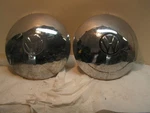 (2) Vintage Volkswagen 10" Steel Chrome Hubcaps. Fixed Price $24.99.