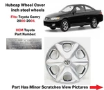 Oem 2000 2001 Toyota Camry 15 Inch Wheel Cover Silver 42621-AA060. Fixed Price $30.00.