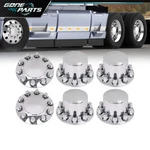Front & Rear Complete Silver Hub Cover Semi Truck Wheel Kit Axle 33MM Lug. Fixed Price $180.91.