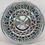 One 1975-1981 Cadillac Deville # 2017 15" Wire Hubcap Center Locking Style. Fixed Price $109.99.