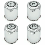4X New American Racing 3.27" Od Push Thru Chrome Wheel Center Caps 3.75" Tall. Fixed Price $72.00.
