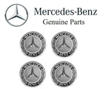 For Mercedes Set Of Hub Caps Star W/black Laurel Wreath Genuine 17140001259040. Fixed Price $82.95.