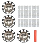 4 Set Wheel Axle Covers With Hub Caps Lug Nuts 33MM Chrome Rear For Semi Truck. Fixed Price $89.65.