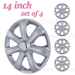 Universal 14" Set Of Wheel Hub Caps Cover For R14 Tire & Steel Rim Silver Gray. Fixed Price $39.99.