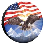Spare Tire Cover American Eagle Flag Polyester Universal Waterproof Corrosion.... Fixed Price $26.37.