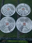 Set Of 4 Factory Original 1972 Pontiac 15" Wheel Covers Hubcaps. Fixed Price $59.99.
