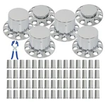 Chrome Flat Top Hub Kit Lug Nut Wheel Axle Covers Semi Truck 33 Mm 6 Pack. Fixed Price $124.59.