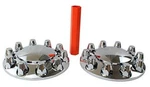 Mrjlk Chrome Abs Complete Axle Cover Set With Standard Hub Caps 2 Front. Fixed Price $75.75.