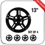 4 X 13 Inch Hub Caps Rim Covers Pp Tire Kit Fits All Makes Models Black. Fixed Price $31.99.