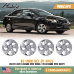 15" Set Of 4 Silver Wheel Covers Full Hub Caps For 2013-2015 Honda Civic Sedan. Fixed Price $45.99.