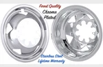 17" Gmc 3500 2008-10 Chrome Wheel Rim Liners (4) For Use With Oem Center Caps. Fixed Price $330.76.