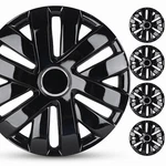 15INCH Set Of 4 Black Wheel Covers Snap On Full Hub Cap Fit R15 Tire & Steel Rim. Fixed Price $44.99.