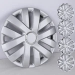 16" Set Of 4 Silver Wheel Covers Snap On Full Hub Caps Fit R16 Tire & Steel Rim. Fixed Price $45.99.