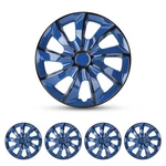 16" Set Of 4 Blue & Black Wheel Covers Snap On Full Hub Caps Tire+steel Rim. Fixed Price $48.99.