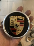Porsche 9J1 601 171 Wheel Hub Center Cap Black Gold Crest Oem. Fixed Price $36.00.