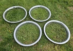 Set Of 4 Stainless Beauty Rings 15" Rally Wheels Trim Rims. Fixed Price $69.00.
