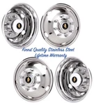 17" Dodge Ram 3500 Wheel Simulator Hubcap Stainless Steel Rim Covers Snap On. Fixed Price $272.37.