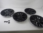 Klutchtech 21" Gemini Wheel Cover Hubcaps For Tesla Model Y, Black, 4 Pack. Fixed Price $14.69.