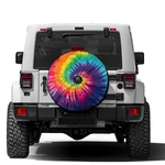 Delerain Spare Tire Cover With Backup 17" Camera Hole, Tie Dye. Fixed Price $43.99.