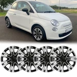 15" Wheel Covers Set Of 4 Hub Caps Fit R15 Tire & Steel Rim Snap-on For Fiat 500. Fixed Price $69.29.