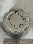 1- American Outlaw Mb Wheel Rim Hub Cover Chrome Center Cap BC-671 Z. Fixed Price $89.00.