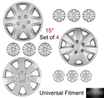 15" Set Of 4 Silver Hubcaps Fit For Car Suv Truck Steel Wheel Rim Covers R15. Fixed Price $39.99.