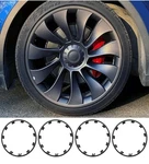 Tesla Model Y 21 Uberturbine Wheel Protector Trim Rings Matte Black 4PC Set. Fixed Price $58.49.