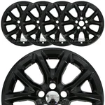 Fits Jeep Cherokee 2014-2018 Black 17" Wheel Skins Hub Caps Snap On Rim Covers. Fixed Price $74.99.