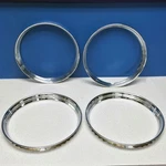 16" Stainless Steel Chrome Hot Rod Ribbed Trim Rings Beauty SET/4. Fixed Price $120.99.