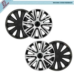 4X Hub Caps 15" Wheel Cover Black & Silver Kit Fits All Makes Models. Fixed Price $46.11.