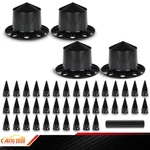 Removable Cap Semi Truck Hub Wheel Set Fits Rear 33MM Nut Covers W/ Spiked. Fixed Price $103.26.