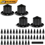 Rear Wheel Axle Hub Cover Kit 33MM Spiked Semi Abs Plastic Satin Black New. Fixed Price $220.86.