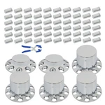 Front Wheel 2+ Rear 4 Chrome Hub Cap Kit 33MM Flat Head Lug Nuts. Fixed Price $123.73.