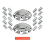 High Quality Chrome Front Axle Wheel Cover Hub Cap Thread-on Lug Nuts Kit 33MM. Fixed Price $45.13.