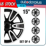 Universal Inch Set Of 4 Snap On Full Hub Caps Wheel Covers Fit R15 Tire & Rim. Fixed Price $48.22.