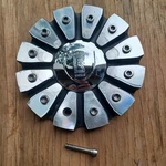 Borghini Custom Wheel Center Cap, Black And Silver, Part Number SJ812-28. Fixed Price $49.95.