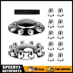 2 Set Chrome Front Axle Wheel Cover W/ Hub Cap 33MM Lug Nuts For Semi Truck Us. Fixed Price $54.86.