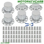 All-carb Chrome Hub Cap Kit Front Wheel 2+ Rear 4 33MM Flat Head Lug Nuts. Fixed Price $123.94.