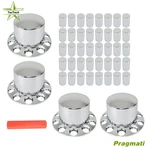 33MM Flat Head Lug Nuts Chrome Hubcap Kit Semi Truck Rear Wheel *4. Fixed Price $108.23.