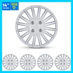 14IN Hubcaps Wheel Covers White Lacquer Automotive Abs Rim Snap On. Fixed Price $38.99.