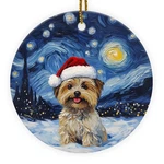Genany Yorkie Starry Night Christmas Ornament, Yorkshire Vangogh. Fixed Price $17.98.